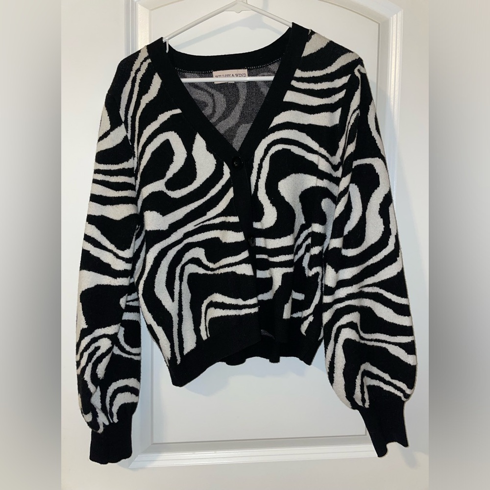 Black and White Zebra Print Sweater
